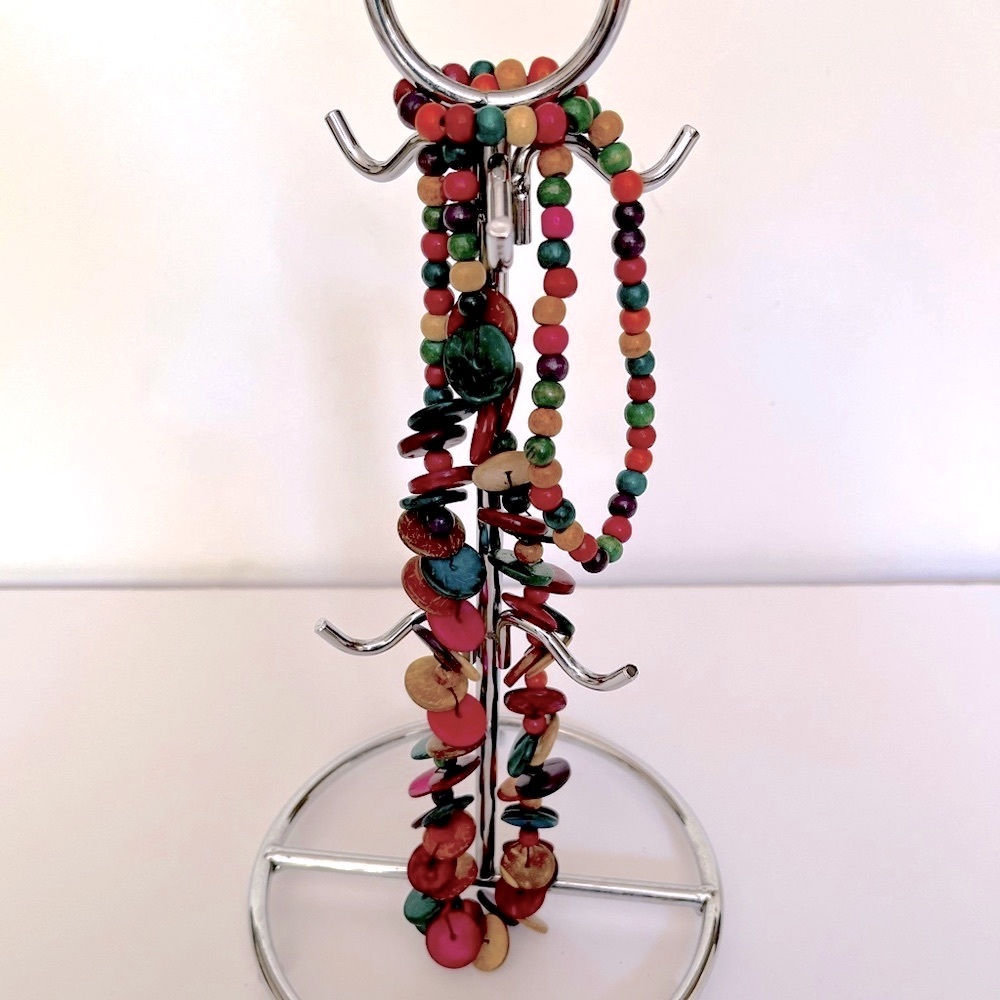 2 x $20‼️ Bohemian Wooden Necklace, Multicoloured Buttons, Hand made - Picture 3 of 5
